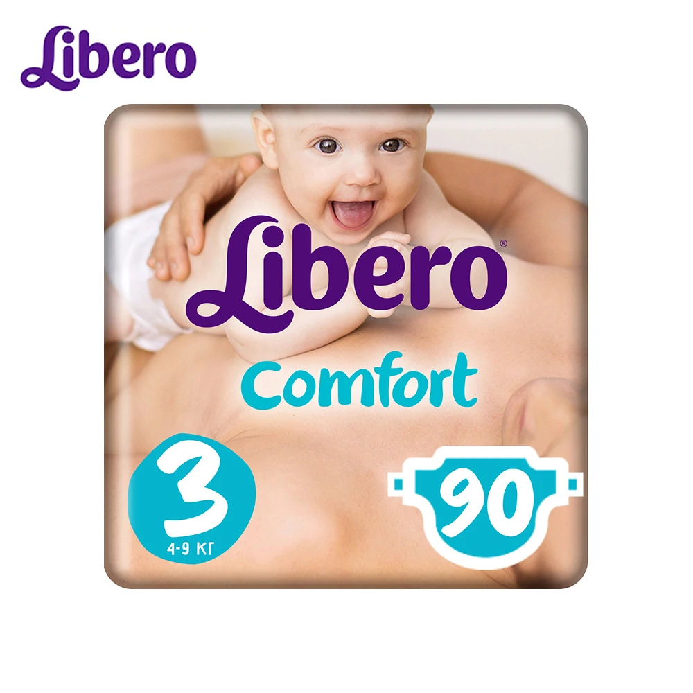 Подгузники Libero Comfort Size 3 (4 9кг) 90 шт.|Одноразовые подгузники| |