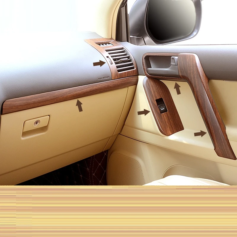 

Control system interior promote chromium modification mouldings car styling decoration 10 11 12 13 14 15 16 17 FOR Toyota Prado