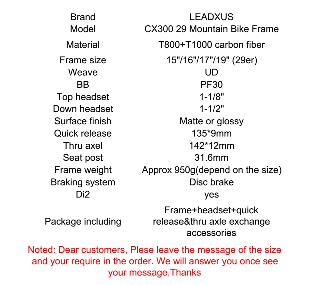 CX300 specific