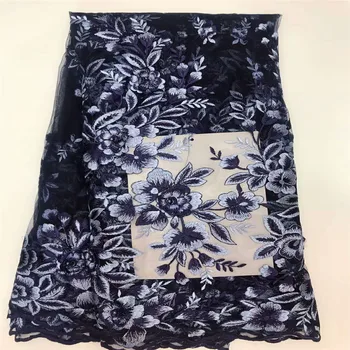 

Navy Blue African Tulle Lace Indian Embroidery Mesh Beads 3d Flower Applique Design French Net Lace For Party Dress X650-1