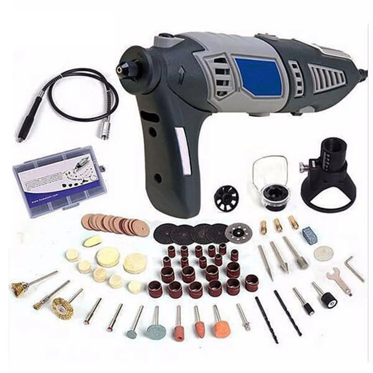 

220V 170W Variable Rotary Tool Electric Drill with Flexible Shaft and 91pcs Accessories Mini Grinder Power Tools