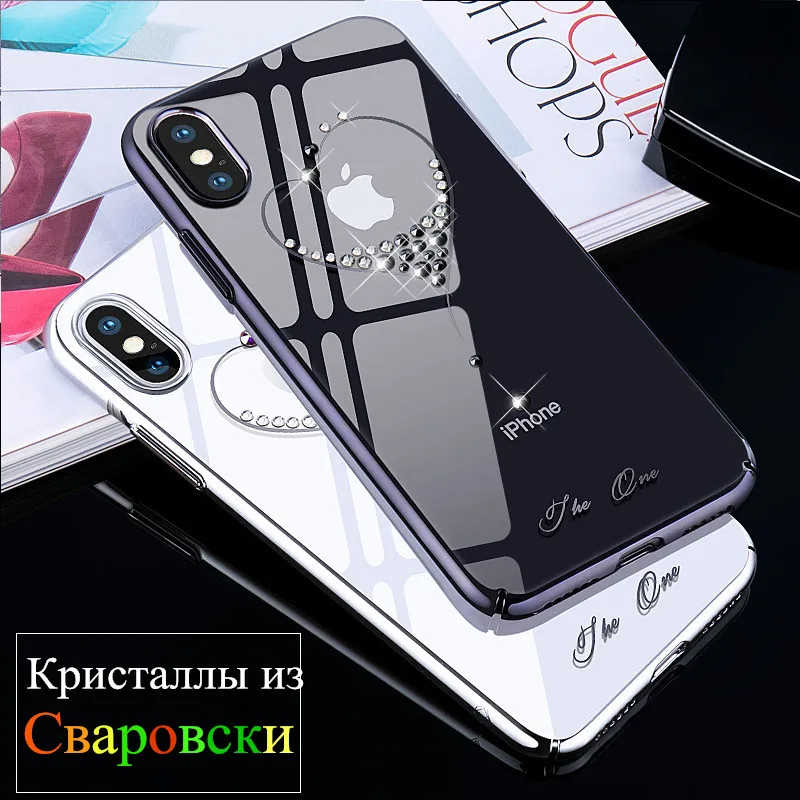 KINGXBAR чехол для iPhone X Чехол Стразы Модный 10 кристаллы от Swarovski Coque |