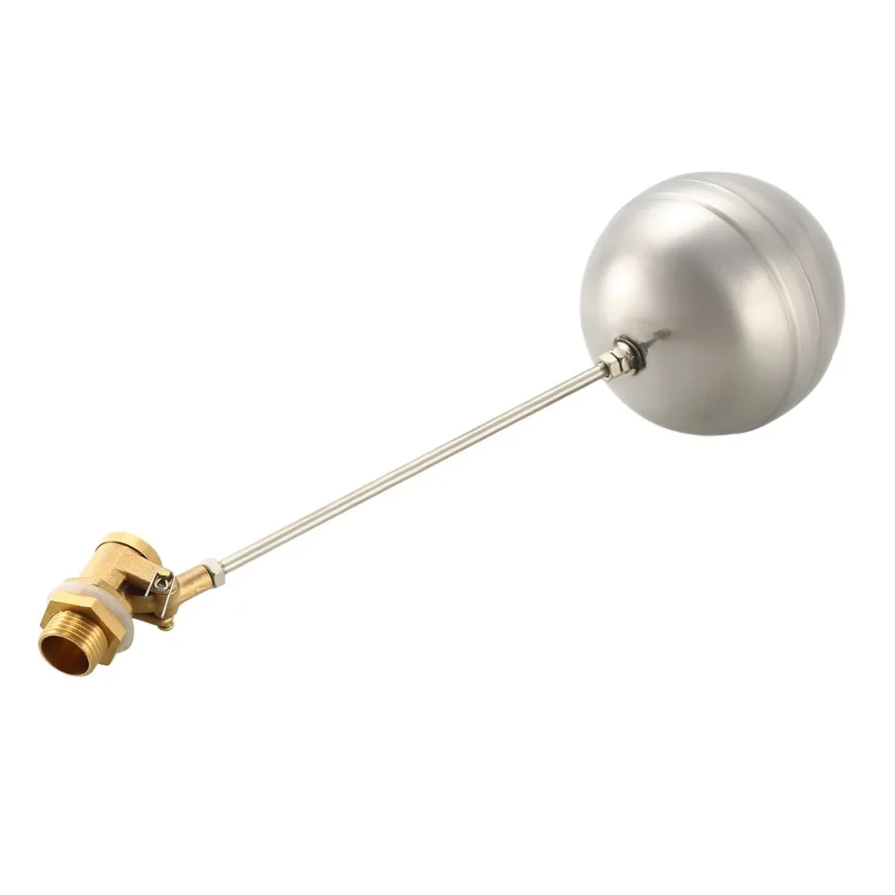 

UXCELL 1/2 INCH Float Valve Ball Male Thread Water Sensor Float 201/304 Stainless Steel Floating Valve Ball 40mm Thread Length