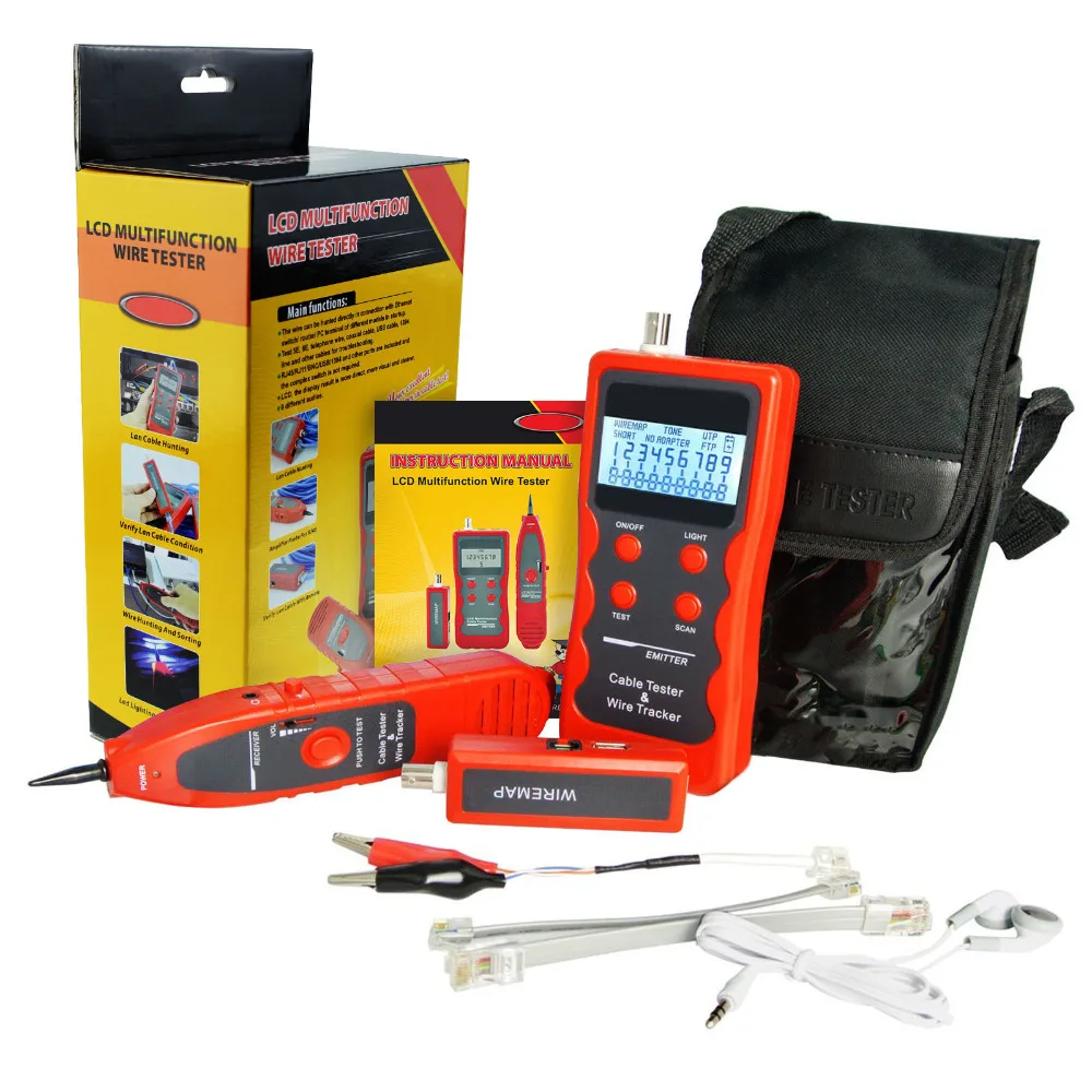 6E Coaxial Cable Measureing The Length of The Cable Jingyig Cable Tester Kit for Detect Wiring Faults of 5E Clear LCD Display Phone Cable Tester 6E Coaxial Cable Measureing The Length of The Cable Jingyig Cable Tester Kit for Detect Wiring Faults of 5E Clear LCD Display Phone Cable Tester