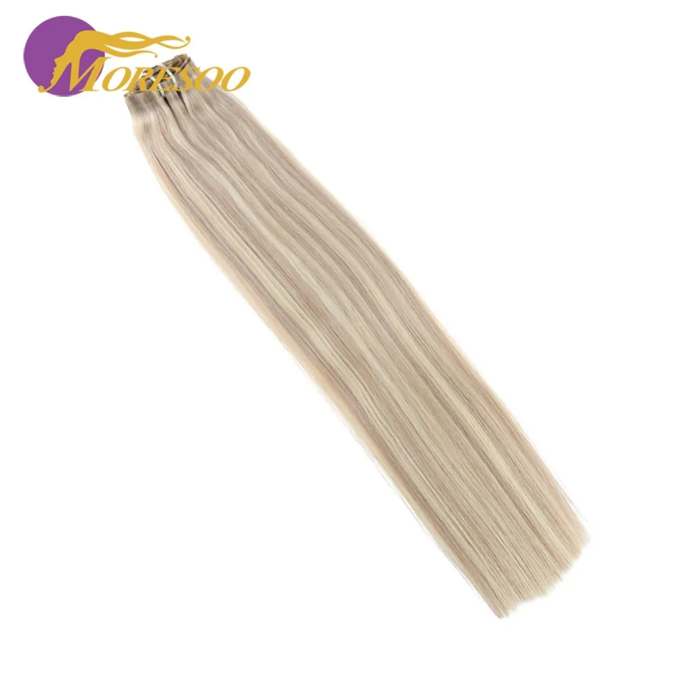 Moresoo Clip in Human Hair Extensions Seamless PU Clip in Hair Extensions Remy Brazilian Hair 7PCS 120G Full Head Set Moresoo Clip in Human Hair Extensions Seamless PU Clip in Hair Extensions Remy Brazilian Hair 7PCS 120G Full Head Set