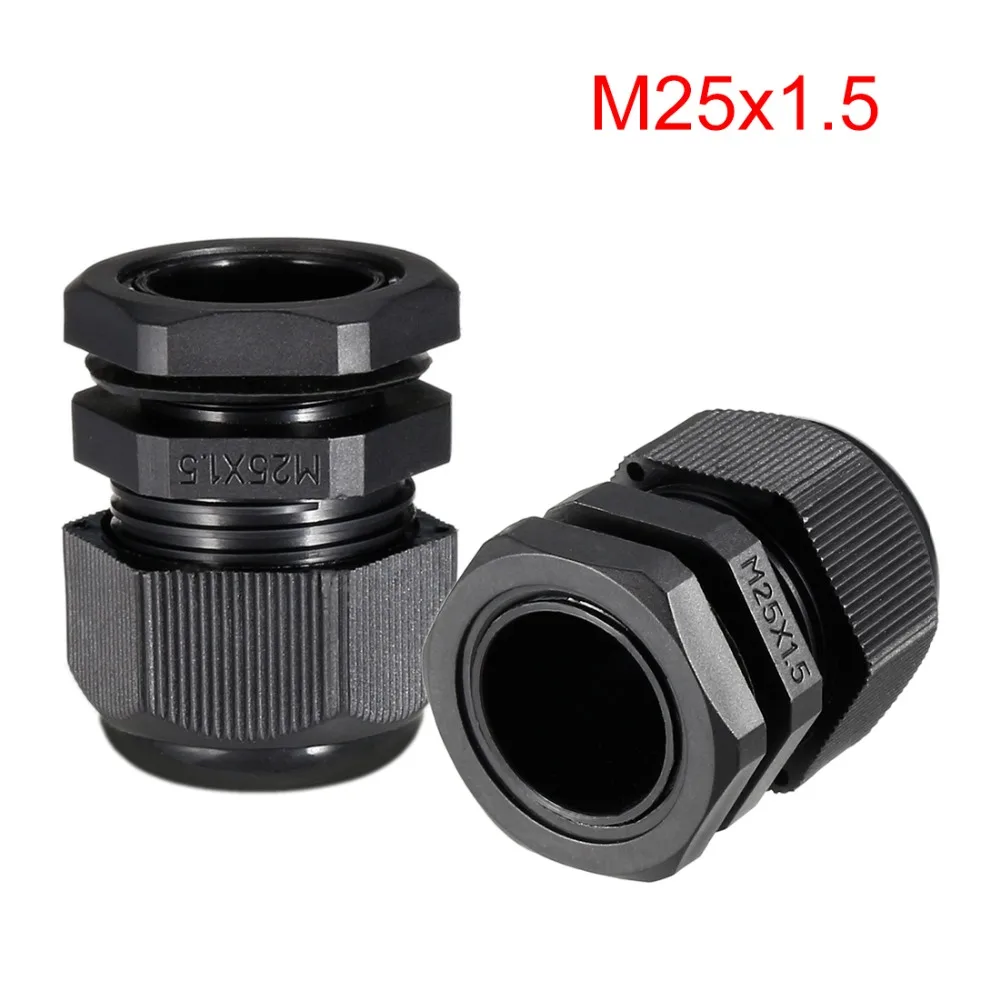 Uxcell 2 шт./лот PG13.5/PG25/M25/M32 черный кабельный ввод водостойкий соединитель