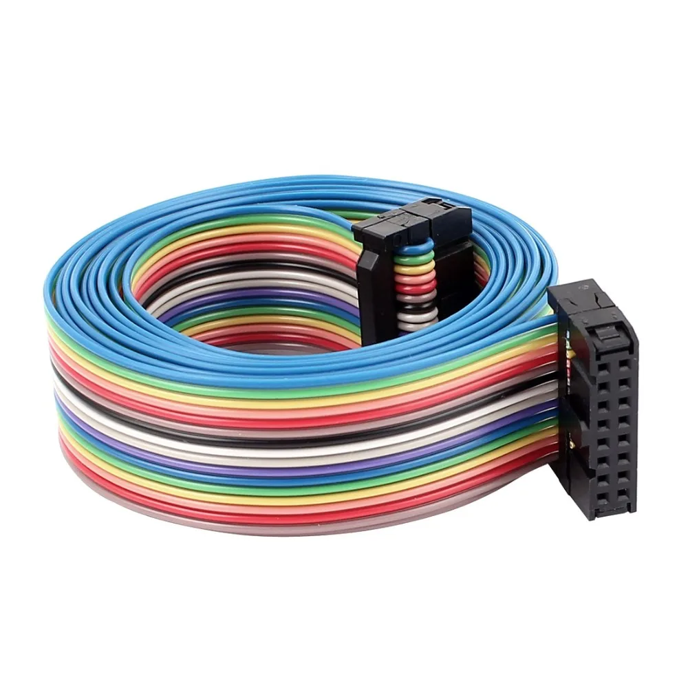 

UXCELL 2.54mm 16Pin 16 Way F/F Connector IDC Rainbow Flat Ribbon Cable Wiring Accessories Electrical Equipment Supplies