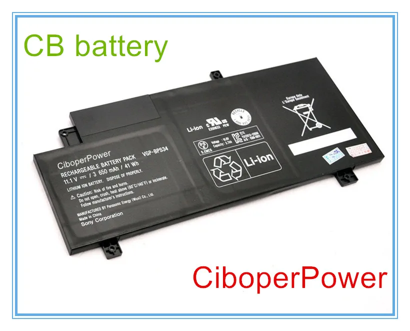 

Original quality battery for SVF15A1ACXB SVF15A1DPXB VGP-BPS34 VGP-BPL34