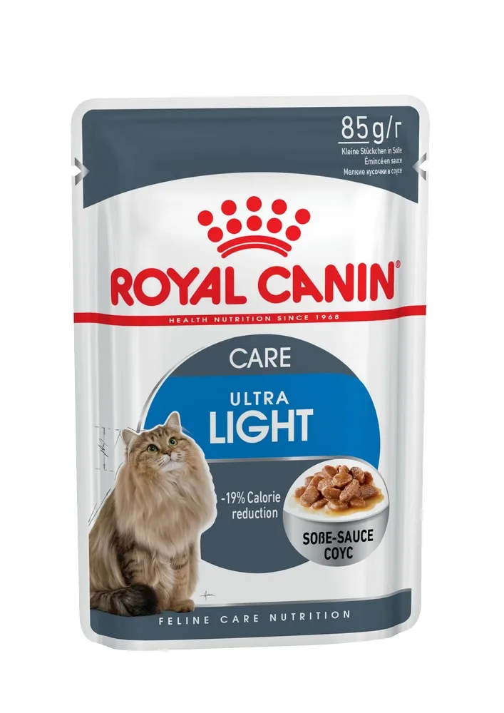 Royal Canin Ultra Light пауч для кошек склонных к полноте(кусочки в соусе, 24*85 г