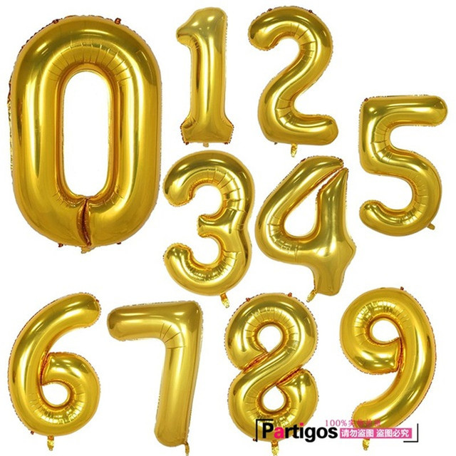 16 32 40 Inch Pink and Blue Rose Gold Numbers Digital Balloons Foil Helium Balloon Birthday Wedding Party Decor Globos