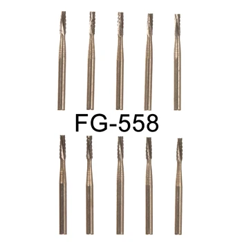 

10pcs/pack Dental Tungsten Steel Carbide Burs Fissure Drill Bit For High Speed Handpiece 1.6mm Surgical Lab Tools Lenght 19mm
