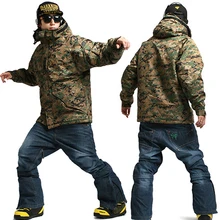 Premium Edition "Southplay" Зимний сезон 10000 мм Водонепроницаемый Лыжный Сноуборд потепление(военно-морская куртка+ брюки синего Джинса) Наборы