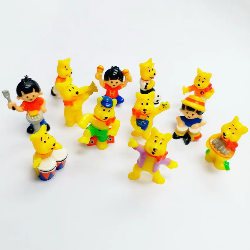 

20pcs bear MUSIC concert Action Toys Figure Model Party Favors Carnival Pinata Goody Supply Novelty Gift Prize Cake decoration