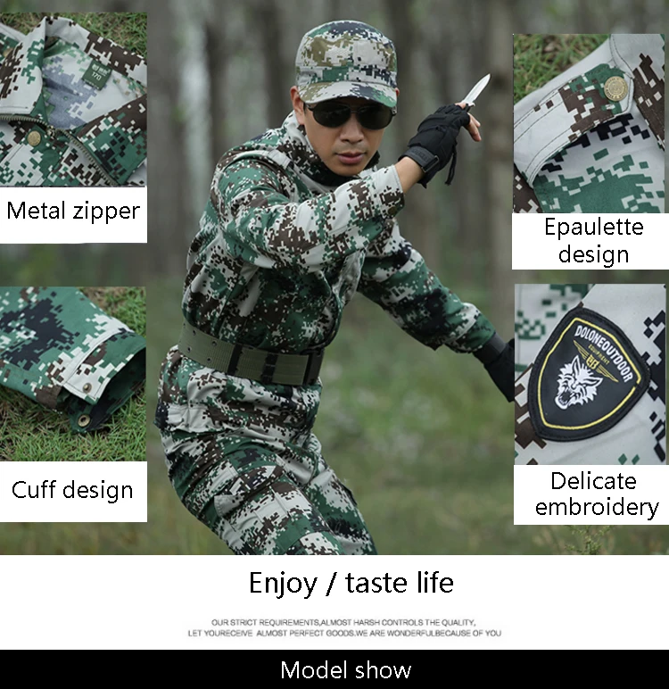 Лесной камуфляжная охотничья одежда Ghillie костюм для мужчин и женщин Военная Униформа армейский, боевой, охотничий пиджак брюки Одежда для рыбалки
