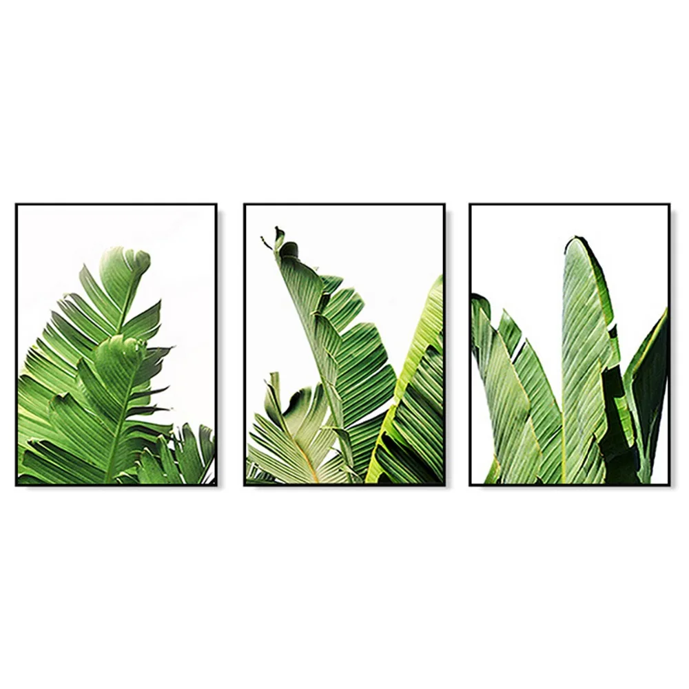 

SD LINLEEHON Banana Leaf Canvas Paintings Natural Wall Art Posters Prints Nordic Oil Pictures for Living Room Home Decor