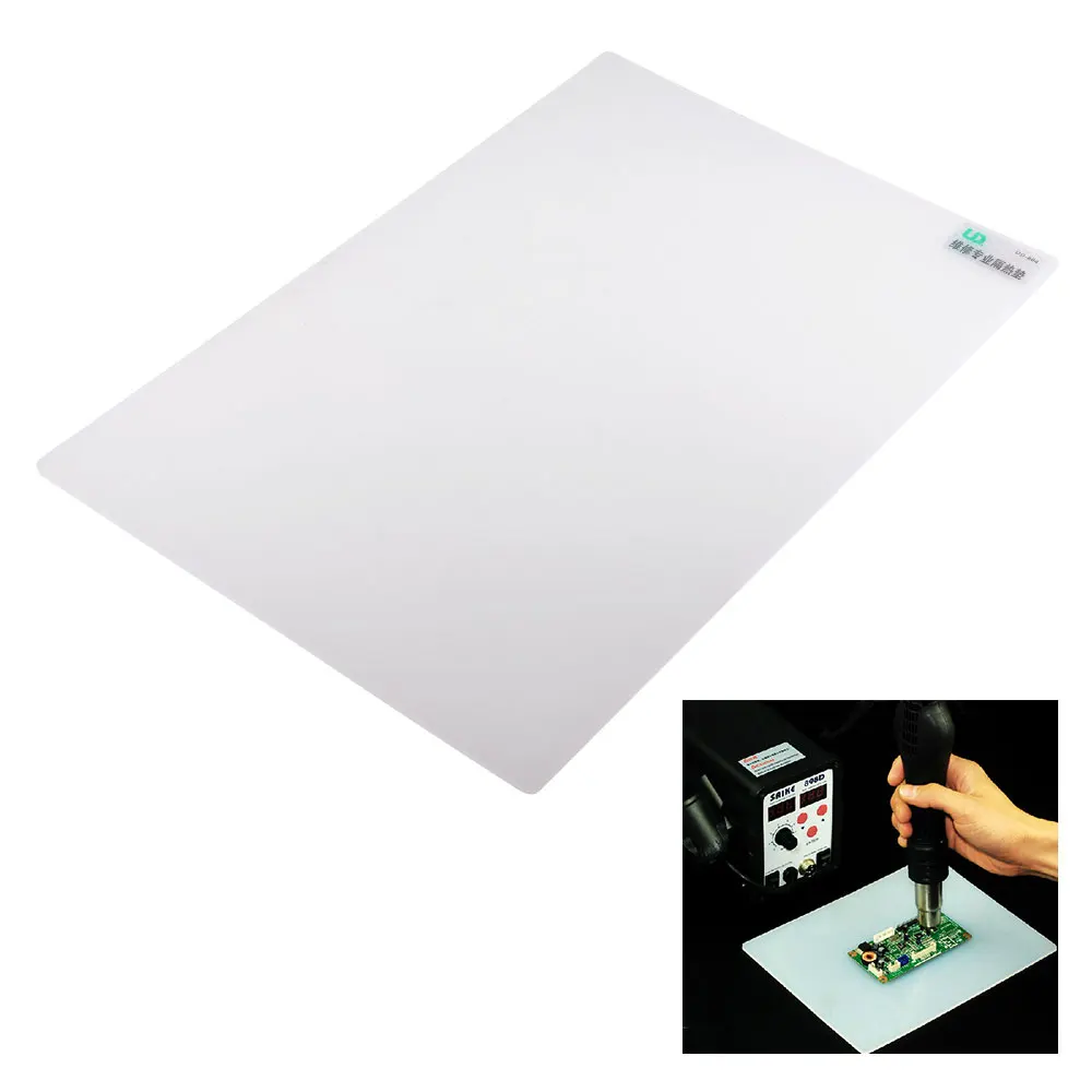 

2019 2pcs New White Heat Gun Insulation Silicone Repairing BGA Solde-ring Station Pad Repair Tools Maintenance Platform Desk Mat