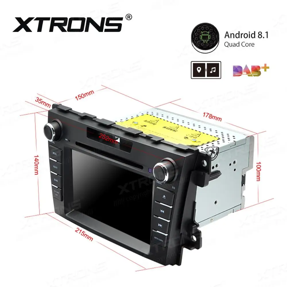 Discount XTRONS 7" Android 8.1 Quad Core 16GB ROM Car Multimedia DVD Player for Mazda CX-7 2007-2012 RCA GPS Navigation OBD DAB USB WIFI 5