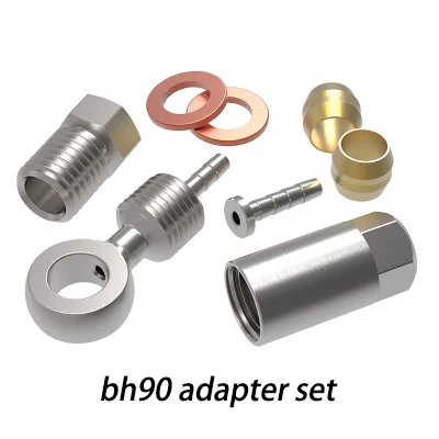 Ezmtb bh59 bh90 вставка и оливковый шланг адаптер для shimano hydraluic дисковый тормоз - Цвет: bh90 adapter set