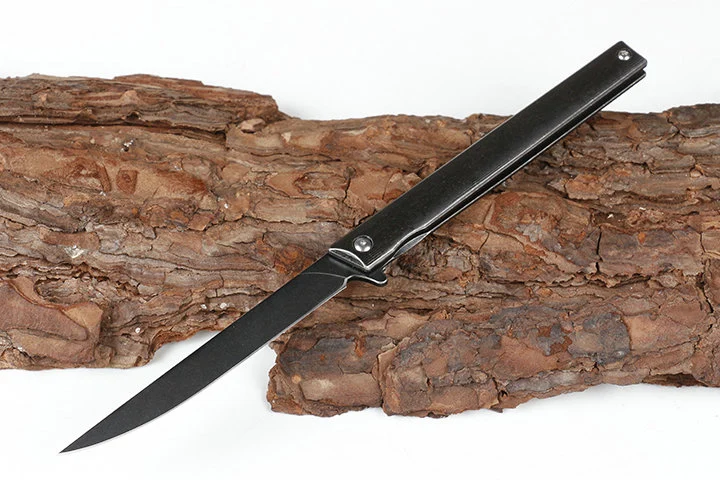 M390 Бог стальной порошок высокая твердость аварийный карманный нож армии Ножи TC4 titanium сплав ручка - Цвет: Черный