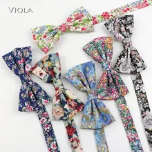 С цветочным принтом для девочек с цветочным принтом, мягкая текстура; хлопковые Для мужчин «бабочка» для взрослых; для свадебного банкета, вечеринки ужин бант аксессуар бабочка подарок