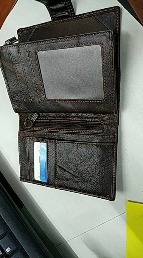 2019 Genuine Leather Men's Passport Cover Wallet Large Capacity Passport Holder Coin Purse Men Organizer Wallets Card Holder photo review