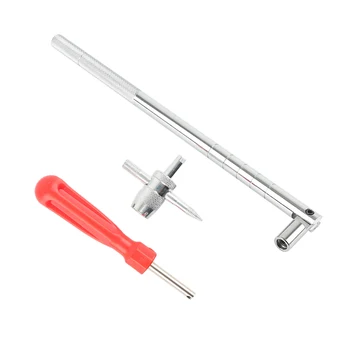 

3pcs Chrome Car Tire Changer Metal Tyre Valve Stem Puller Repair Wheel Tool Kit Car Repair Tools Car accessories