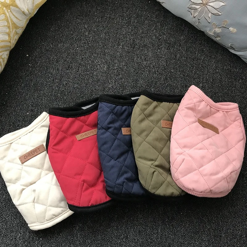 

CHEEPET Autumn/Winter Warm Soild Simple Style Dog Pet Waistcoat Leisure Thicken Dog Pet Clothes For Small Pet Customers