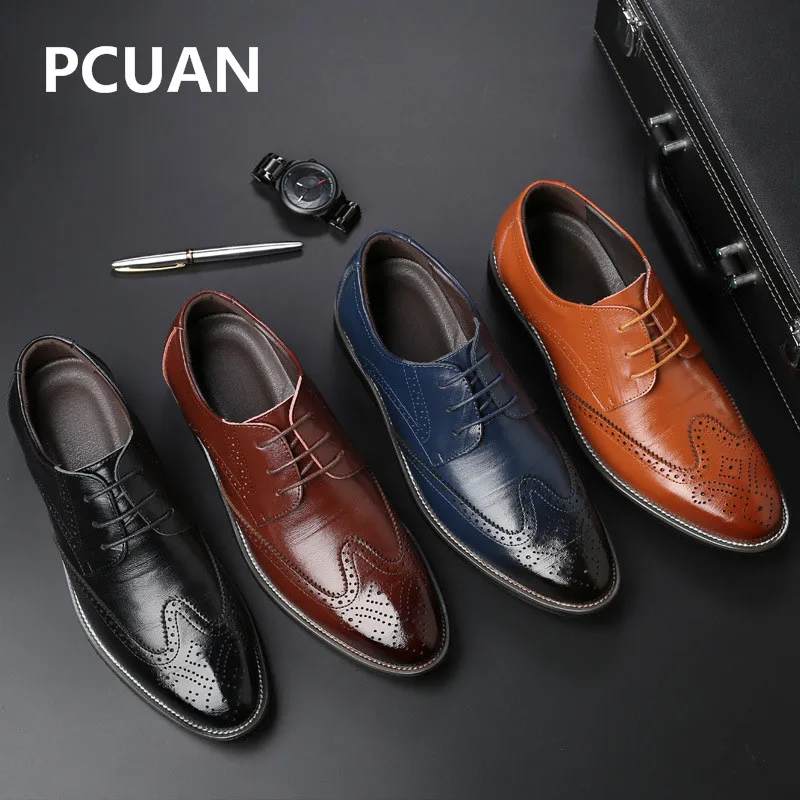 

Free shipping 2018 new extra large size leather men's shoes casual Brock single shoes with men's comfortable shoes