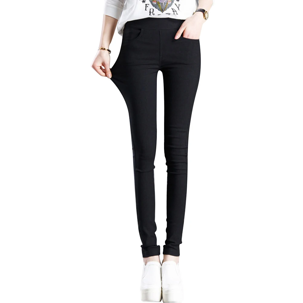 Женские Модные эластичные штаны Slim Fit Тощий облегающие леггинсы длинные