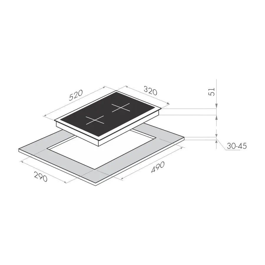 Варочная панель MAUNFELD MGHG 32 15 I(D) темно-бежевый