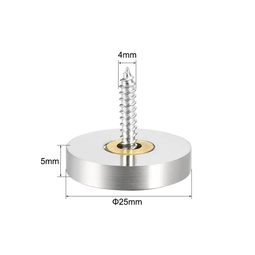 UXCELL 2 шт. зеркальные винты Наборы декоративные Кепки покрытие ногтей Полировка Нержавеющая сталь 16/18/20/22/25 мм используется в зеркала чайные столики