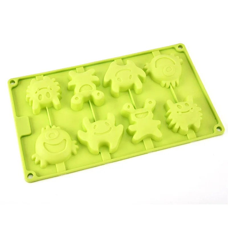 

Funny Ghost Face Lollipop Chocolate Silicone Cake Biscuits Mold Dessert Baking Tool DIY Handwork Jelly Soap Brown Mold