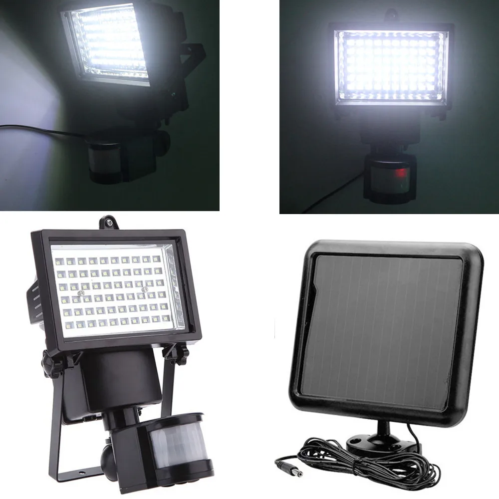 

LED Solar Lamp Waterproof Solar Light Pir 60 100 LEDs PIR Motion Detector Door Wall Light Outdoor Lamp Security Spot Lighting