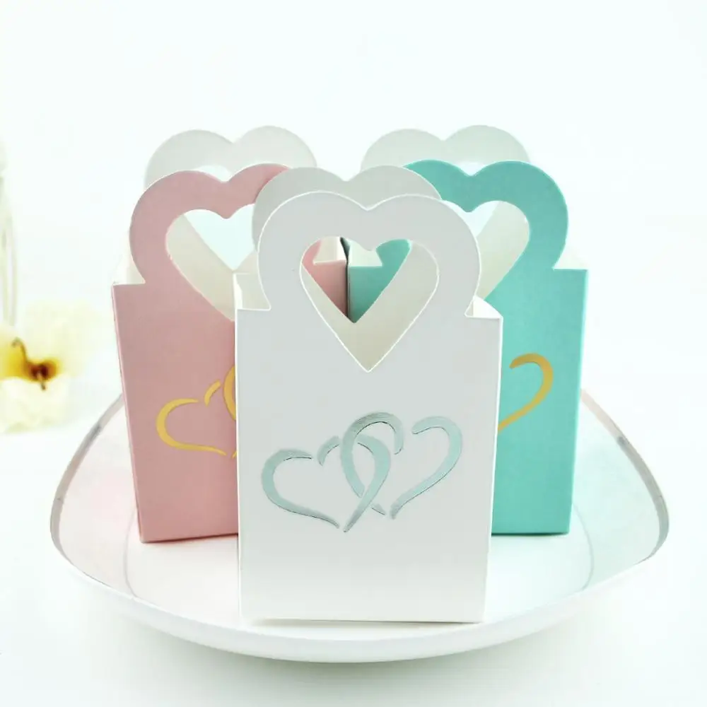 

Modern Cute Sweet Heart to Heart Love Nice Wedding Gift Bags Chocolate Packing Candy Boxes Evening Kids Gift Party Supplies nAD