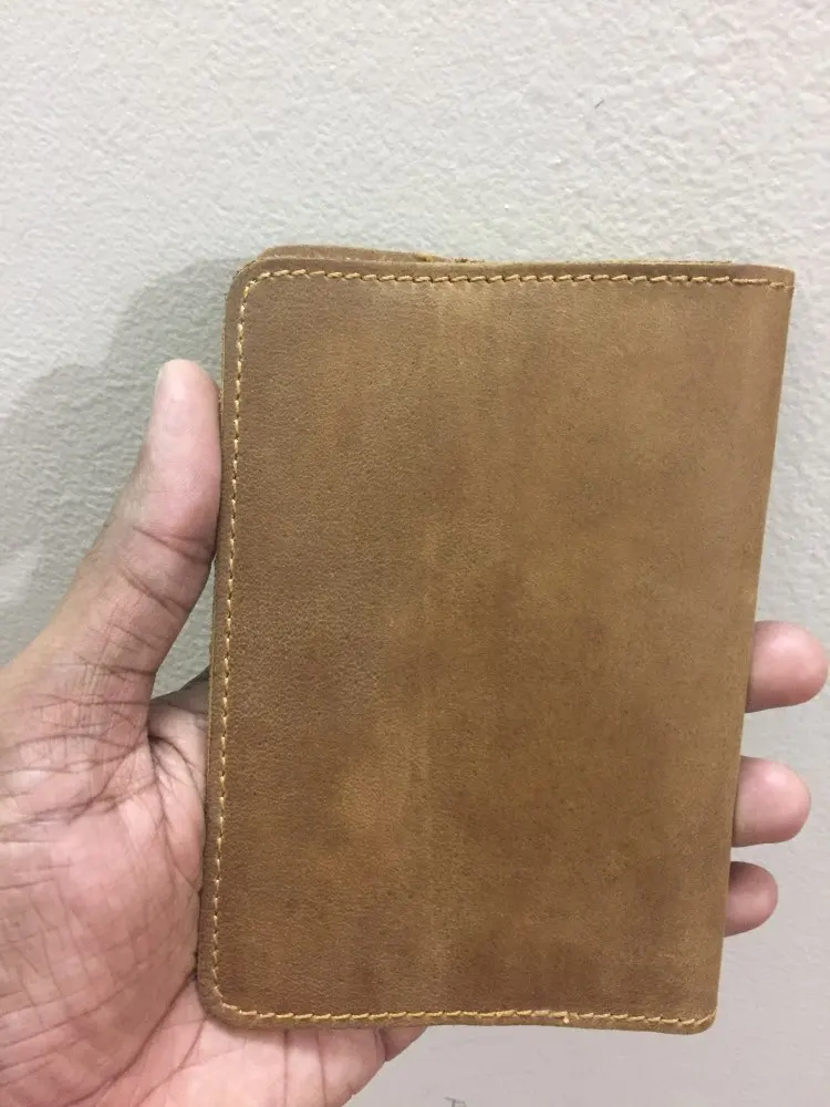 New 2019 Genuine Leather  Passport wallet Vintage Cow Leather Passport cover Unisex Wallet Credit Card Holder Travel Wallet photo review
