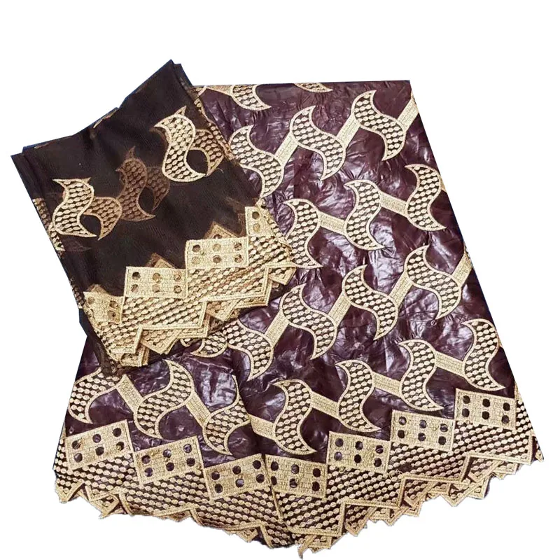 Beaded Cotton Embroidered Nigeria Laces Latest African Wedding Dress Lace Fabric High Quality 7 Yards Bazin Riche Getzner L81-6 | Дом и сад