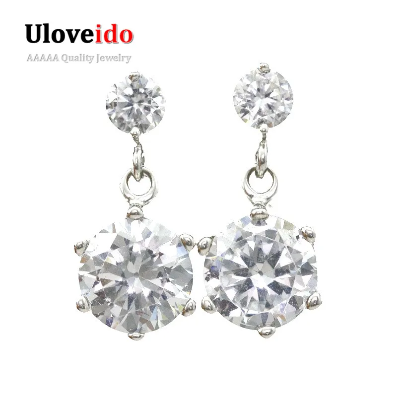 

Uloveido Wedding Jewelry Women's Earrings Vintage Zircon Jewelry Engagement Valentine's Day Gift for Girlfriend 15% Off Y044