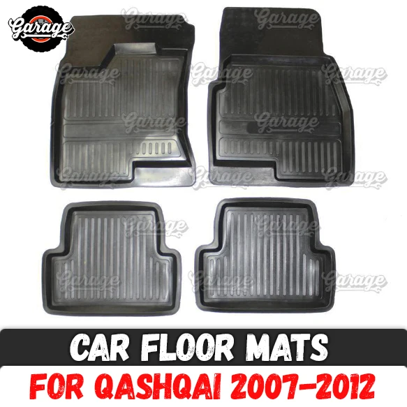 

Car floor mats case for Nissan Qashqai 2007-2012 rubber 1 set / 4 pcs or 2 pcs accessories protect of carpet decoration