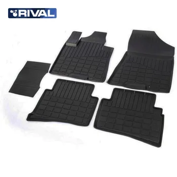 

For Hyundai Tucson III 2015-2019 rubber floor mats into saloon 5 pcs/set Rival 62309001