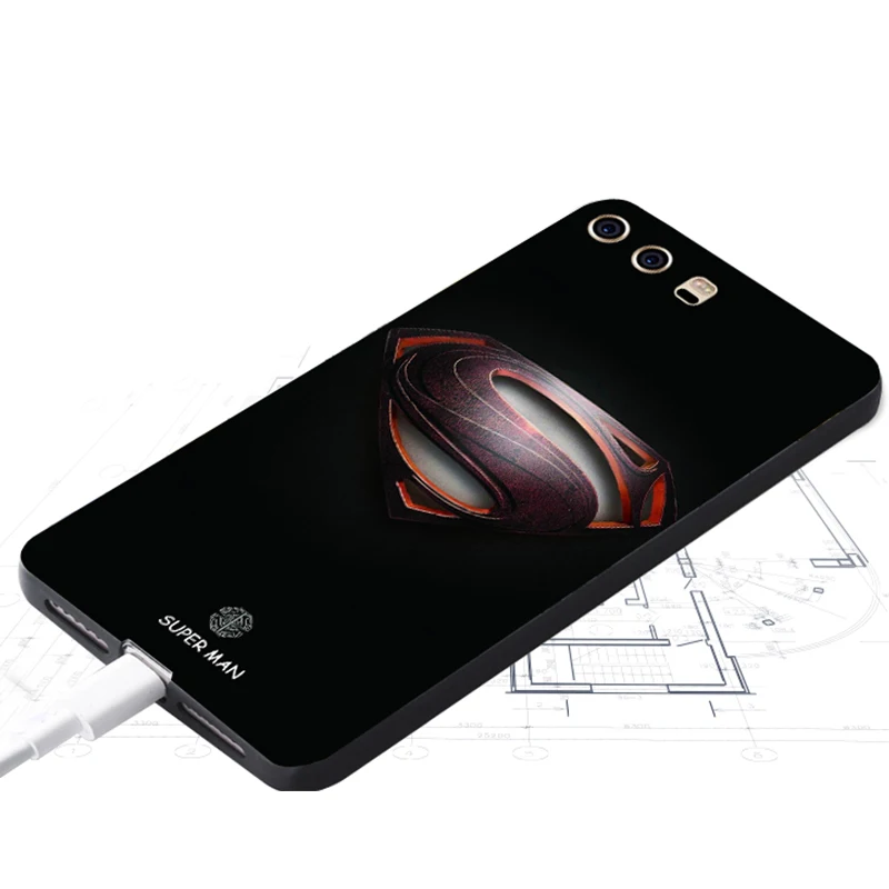 Huawei p10 plus Case Original Cover for Huawei p10 plus Case Bag p10 plus Cover Skin Wolf Fish Skull Fundas 100% 3