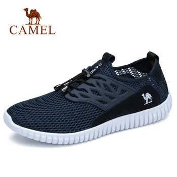 

CAMEL Spring Autumn Men's Shoes Lightweight Breathable Comfortable Mesh Casual Shoes Sports Walking One-piece Footwear Men