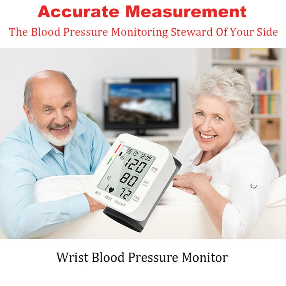 

Wrist Type Electronic Blood Pressure Monitor Saint Health Health Care Tensiometro Tonometer WHO Doctor Dental Family Use