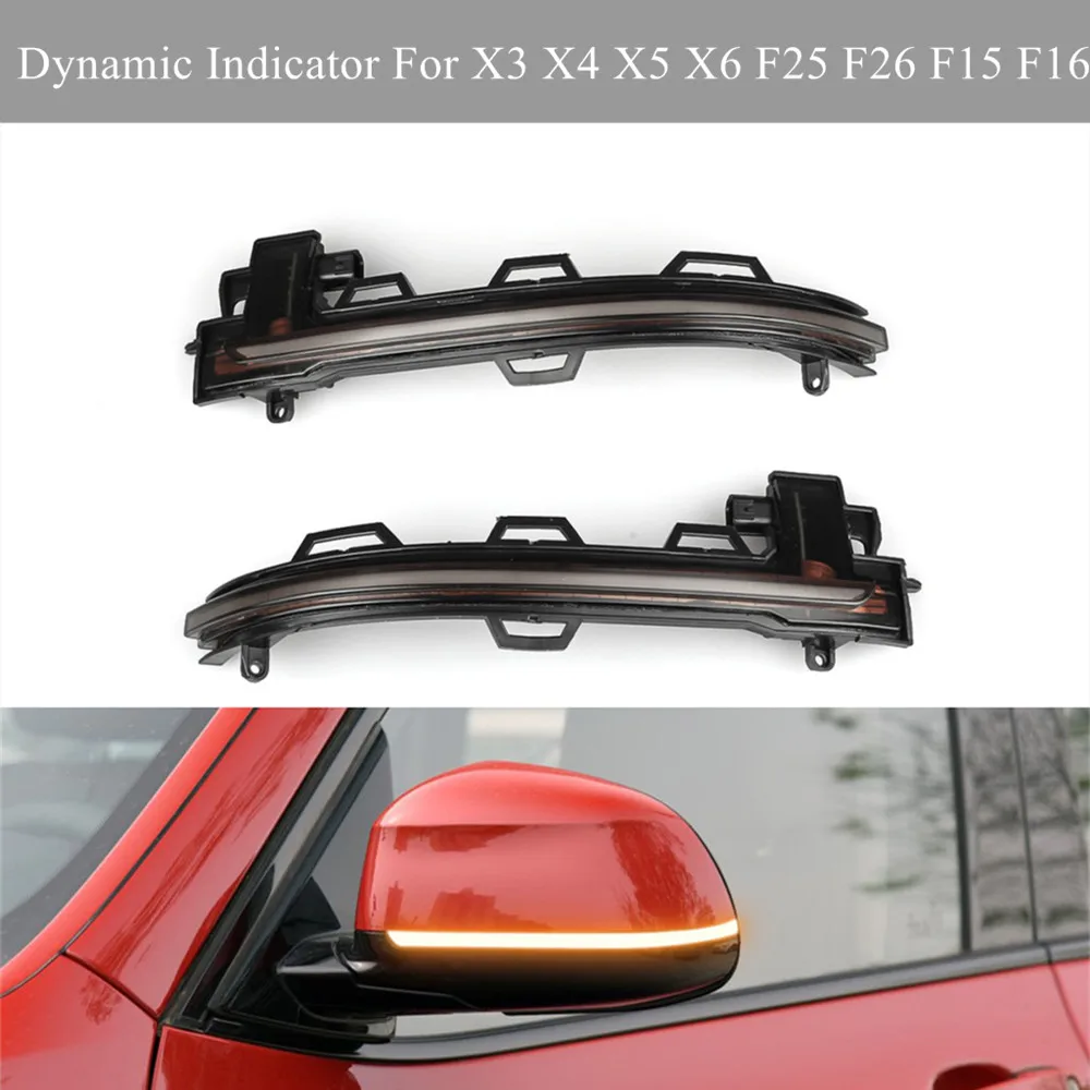Светодиодный динамический поворотный сигнал для BMW X3 X4 X5 X6 F25 F26 F15 F16 2014 2018