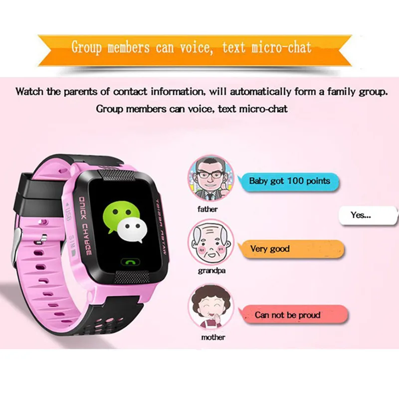 Children Smart Watch GPS Tracker GSM Smartphone Baby Anti-lost Bluetooth 2G SIM Card Wearable GPS Bracelets for Kids Great Gift