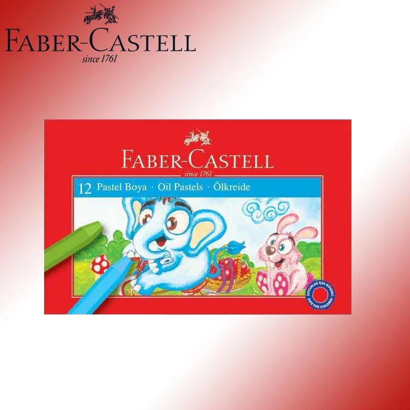 

Original Faber-Castell Cardboard Box Crayon, 12 Colors Oil Pastels , Safe For Childrens