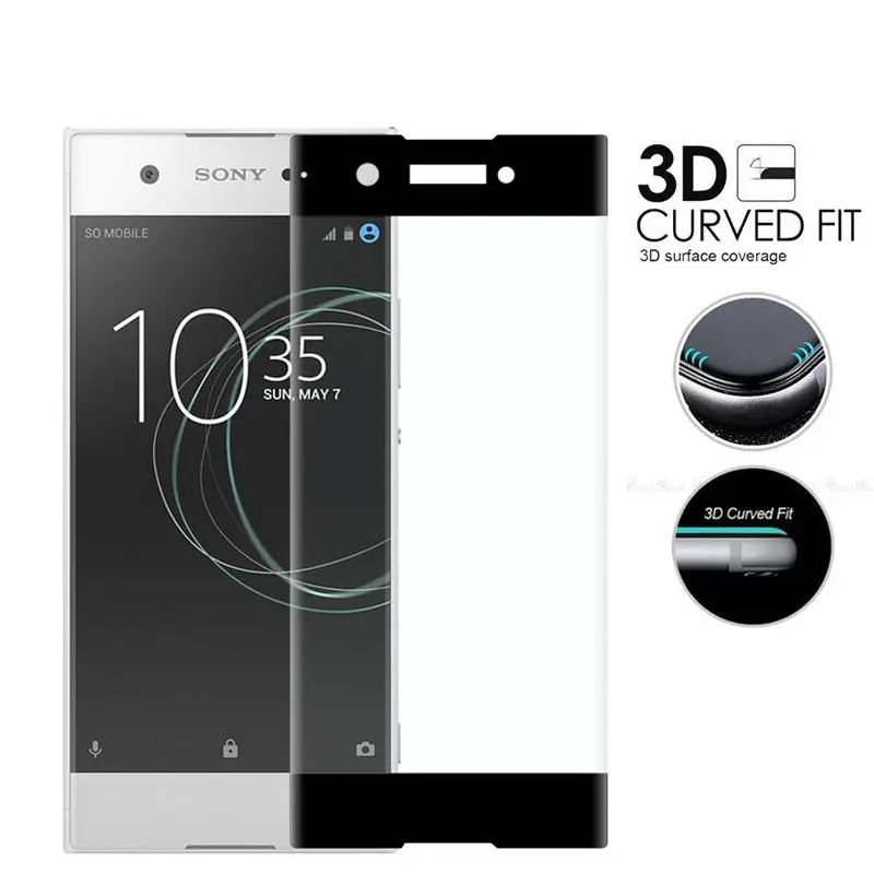 

EVOLOU for Sony Xperia XA1 Ultra 3D Glass Film Curved Full Cover Tempered Glass for Xperia XZS XA1 9H Explosion Screen Protector