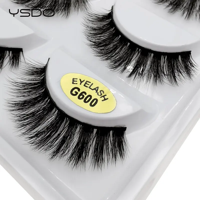 

YSDO 5 Pairs Faux Mink EyeLashes Natural Long Mink Lashes Faux Cilios Make up False EyeLashes Dramatic Soft Lashes Thick Lashes