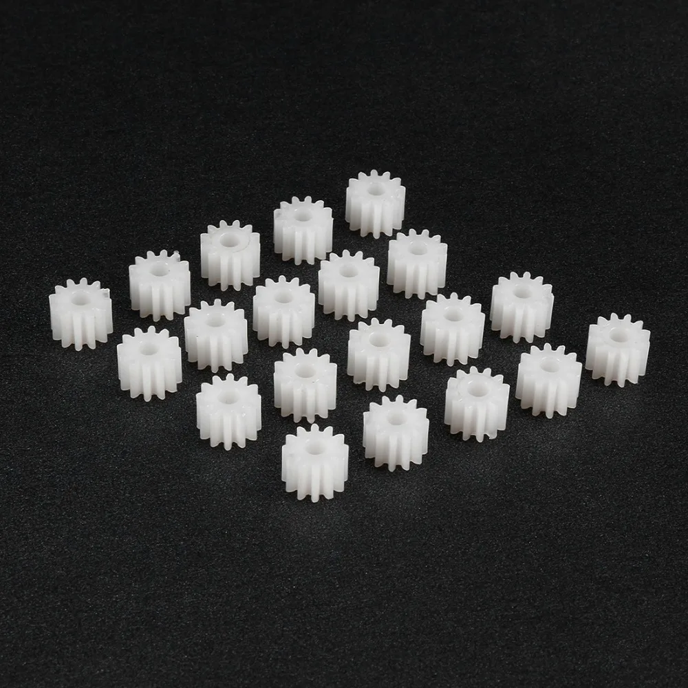 

Uxcell 20Pcs 2.5mm Hole Diameter 122.5/182.5A Plastic Shaft Gear Toy Accessories with 12/18 Teeth for DIY Car Robot Motor