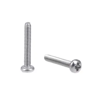 

UXCELL 100Pcs Screws M1.6/2/2.5x2/3/10/12/14mm Machine Screw Pan Phillips Cross Head Screw 304 Stainless Steel Fasteners Bolts