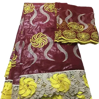 

African Guinea Wedding Lace Fabric Fashionable African Bazin Riche Fabric Embroidered Riche Getzner With Beads L76-1
